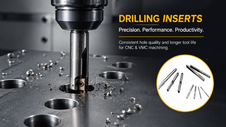 Drilling Inserts for CNC and VMC machining with precision drilling tool