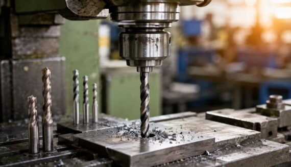 HSS Drill used for precision metal machining in CNC and VMC industrial applications