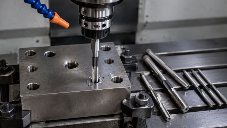 Threading taps supplied by Jay Tech Tools for CNC and VMC machining applications in Gujarat