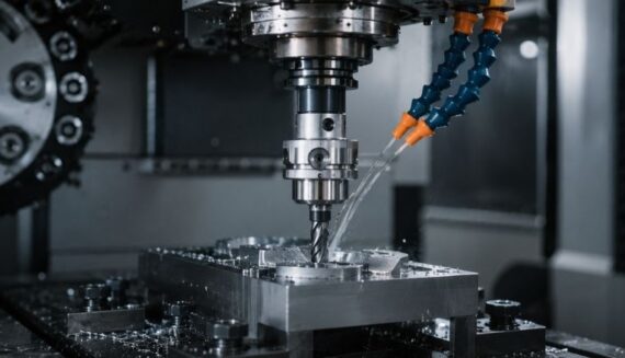 VMC Tool Holder mounted in a CNC machining center for precision milling