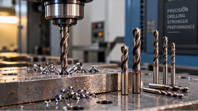 HSS Drill Bit used for precision drilling in an industrial machining application