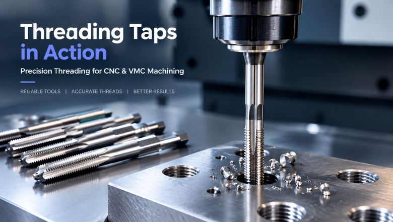 Threading taps used for precision CNC and VMC machining
